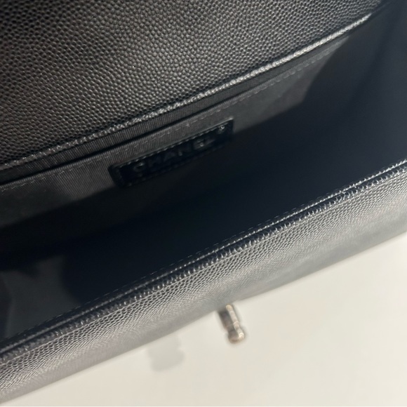 Authentic Like New 2022 Chanel Black Caviar Medium Boy Bag w Full Set - Picture 12 of 15